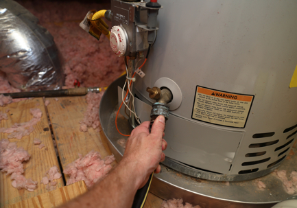 flushing water heater