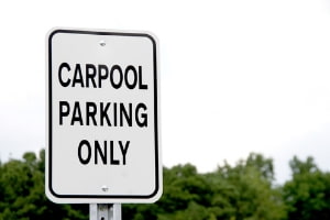 Carpool parking only sign